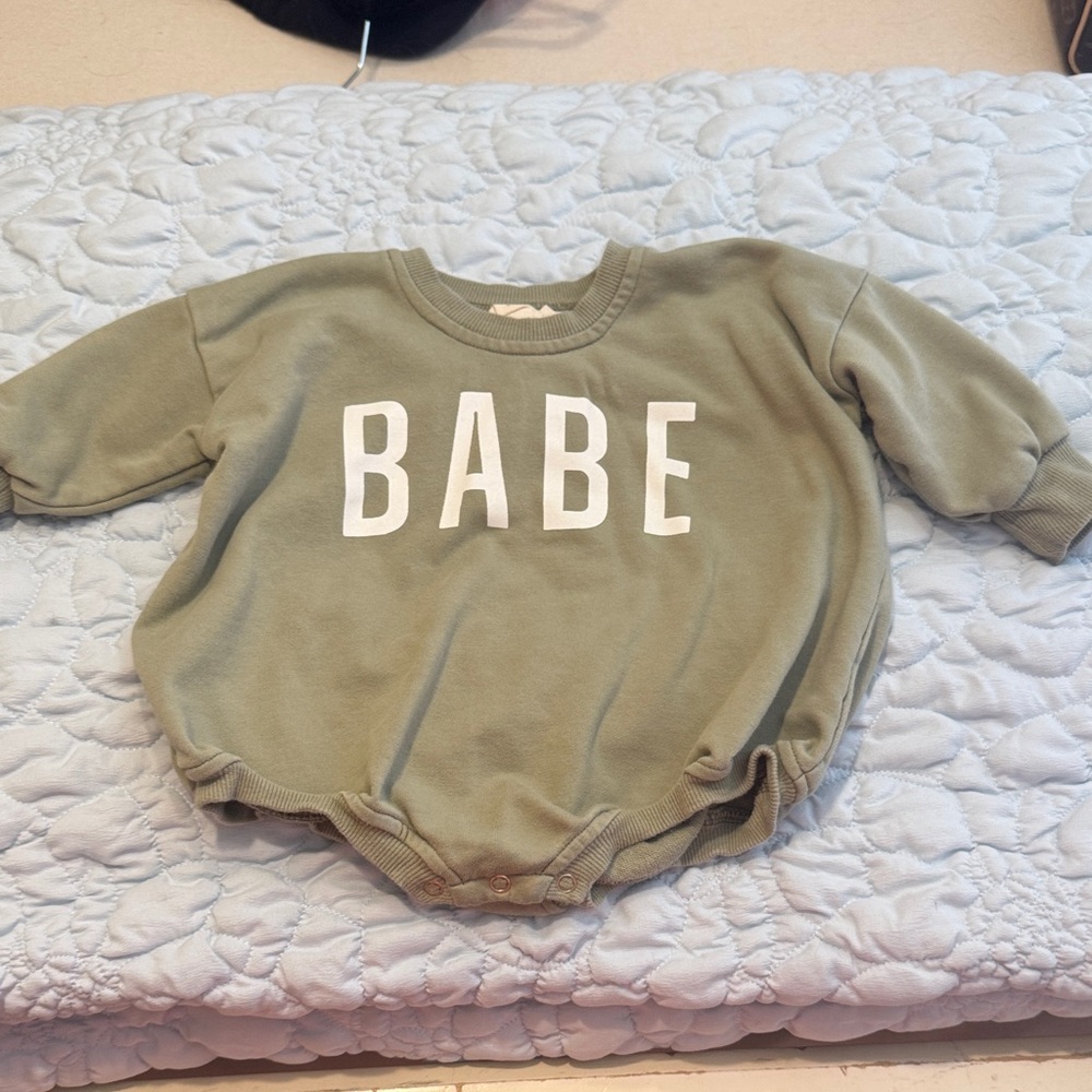 Olive Green Baby One Piece